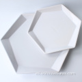 Placa de forma irregular Versión lateral de porcelana Cena de glaseado